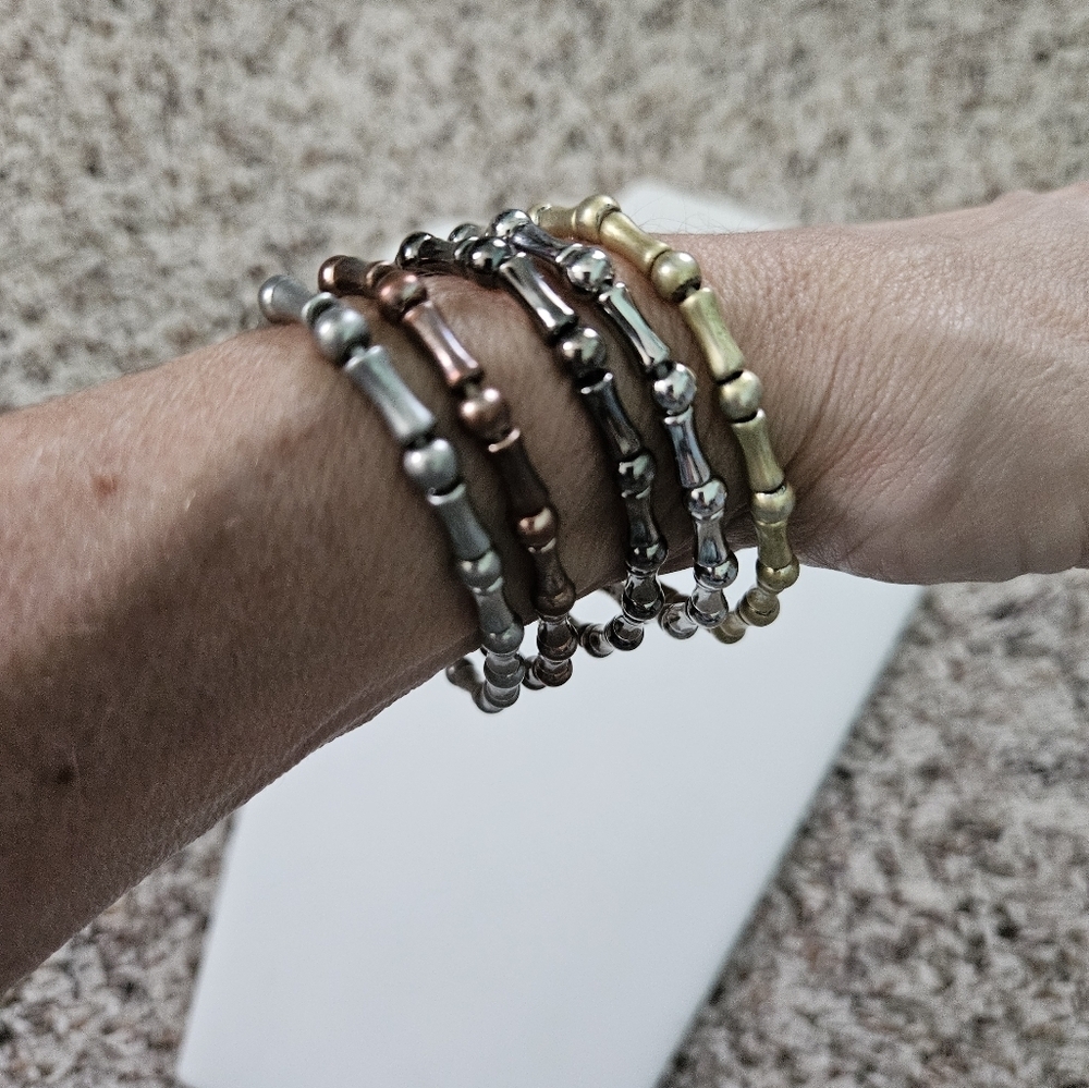 Lia Sophia Rustic Stretchy Bracelet Bundle - Picture 8 of 8